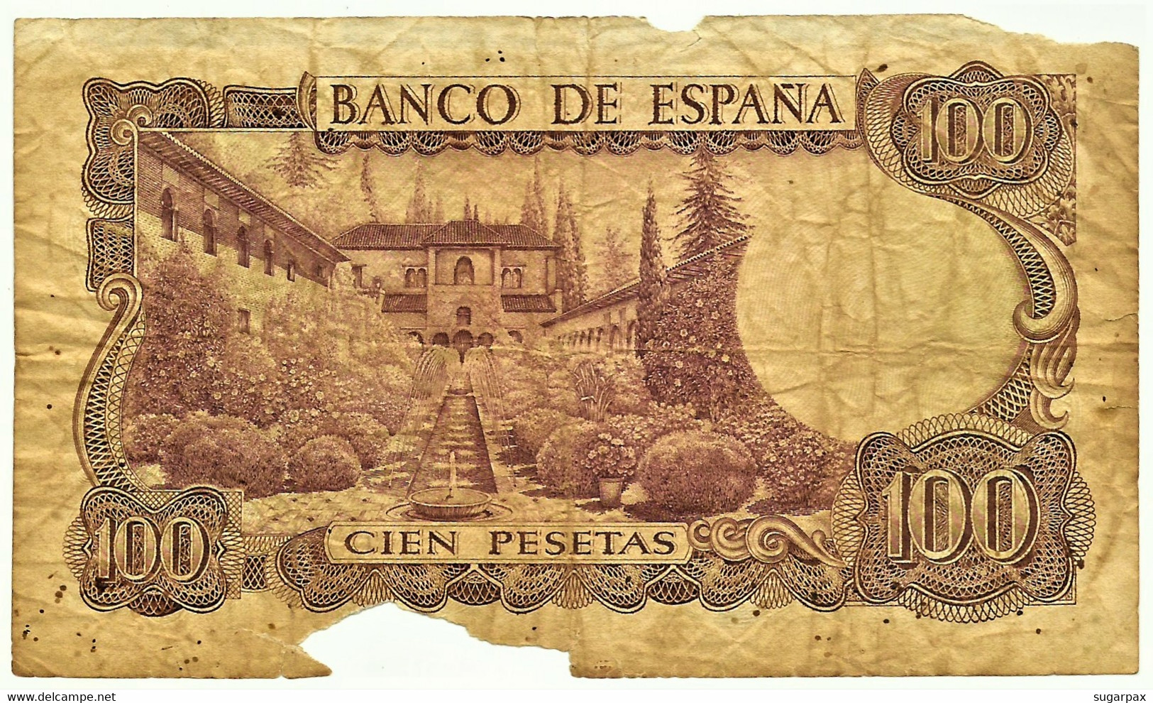 ESPAÑA - 100 Pesetas - 17.11.1970 ( 1974 ) - Pick 152 - Serie 7D - Manuel De Falla - 100 Peseten