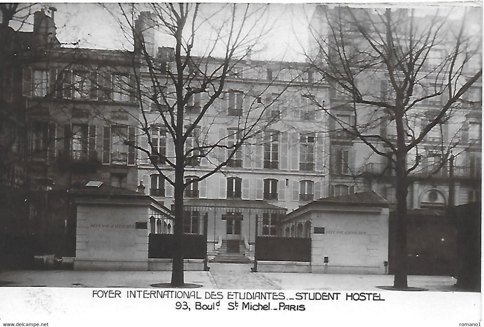 Paris 05 )   Foyer International Des Etudiantes  - Student Hostel -  93 Boulevard Saint Michel - Arrondissement: 05