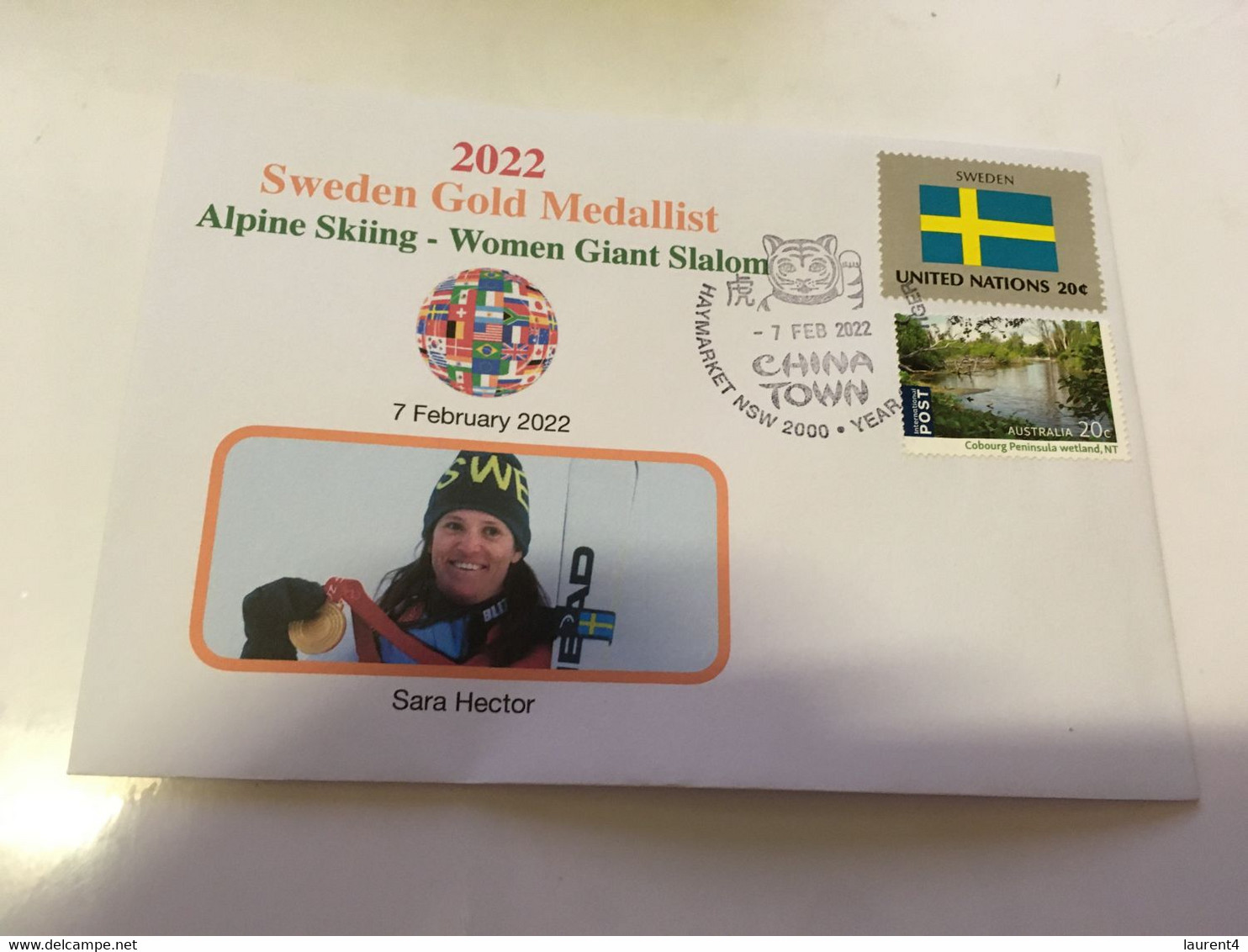 (1G 4) Beijing 2022 Olympic Winter Games - Gold Medal To Sweden - Sara Hector - Winter 2022: Peking