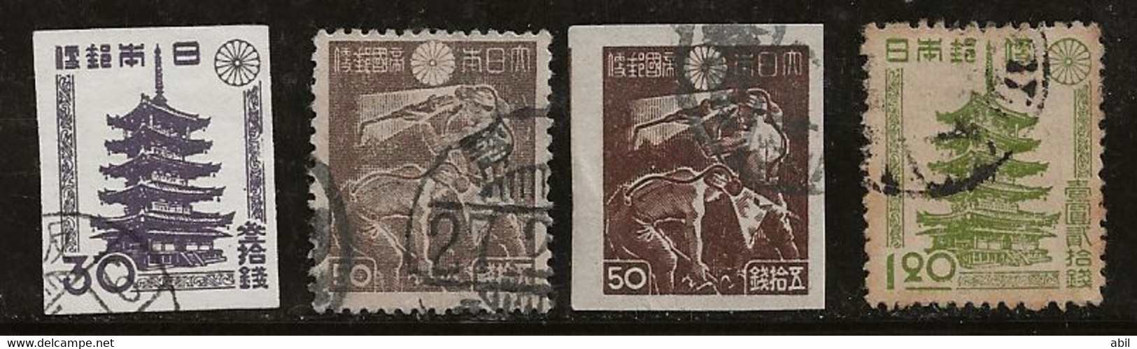 Japon 1946-1947 N° Y&T : 362 à 364 Obl. - Used Stamps