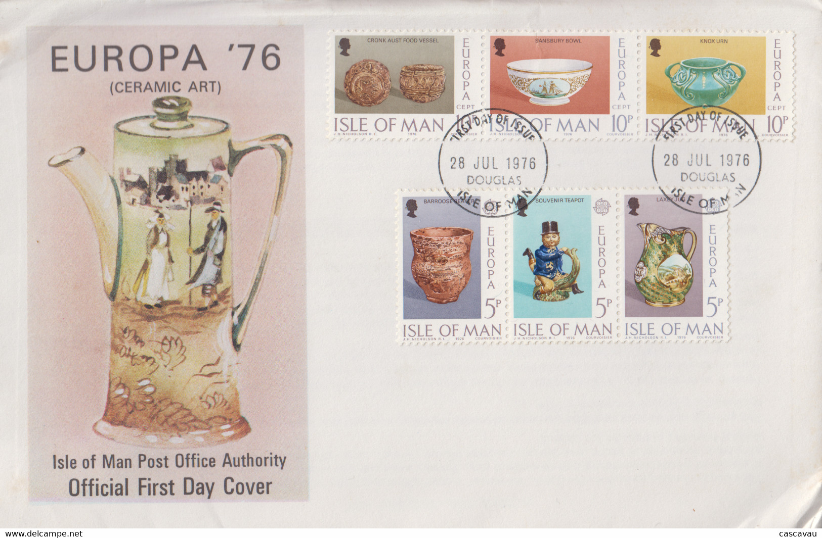 Enveloppe  FDC   1er  Jour   ILE  DE  MAN    EUROPA     1976 - 1976