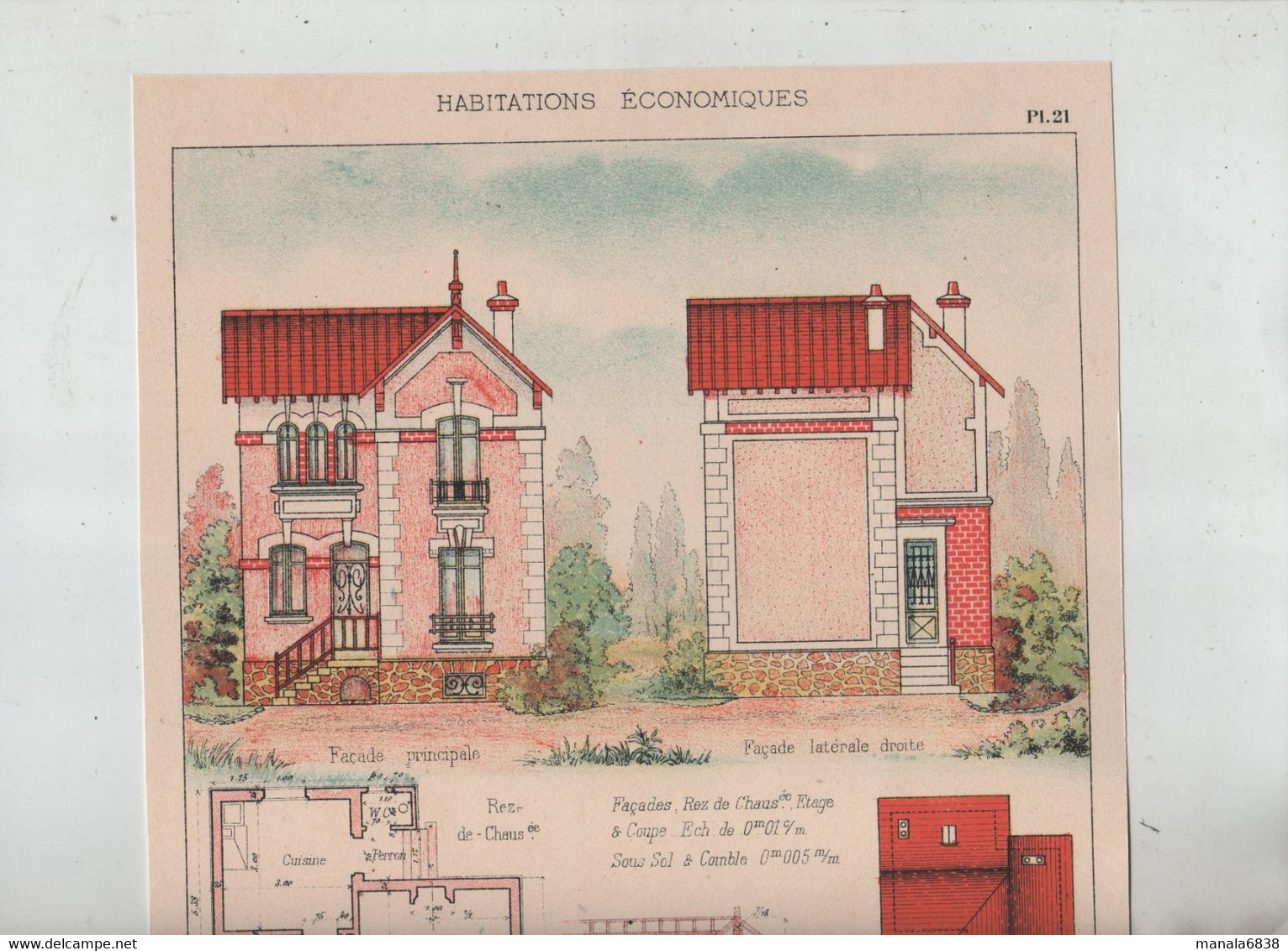 Habitations Economiques Maison D'Employé Au Perreux Pinteux Architecte 1910 - Architecture