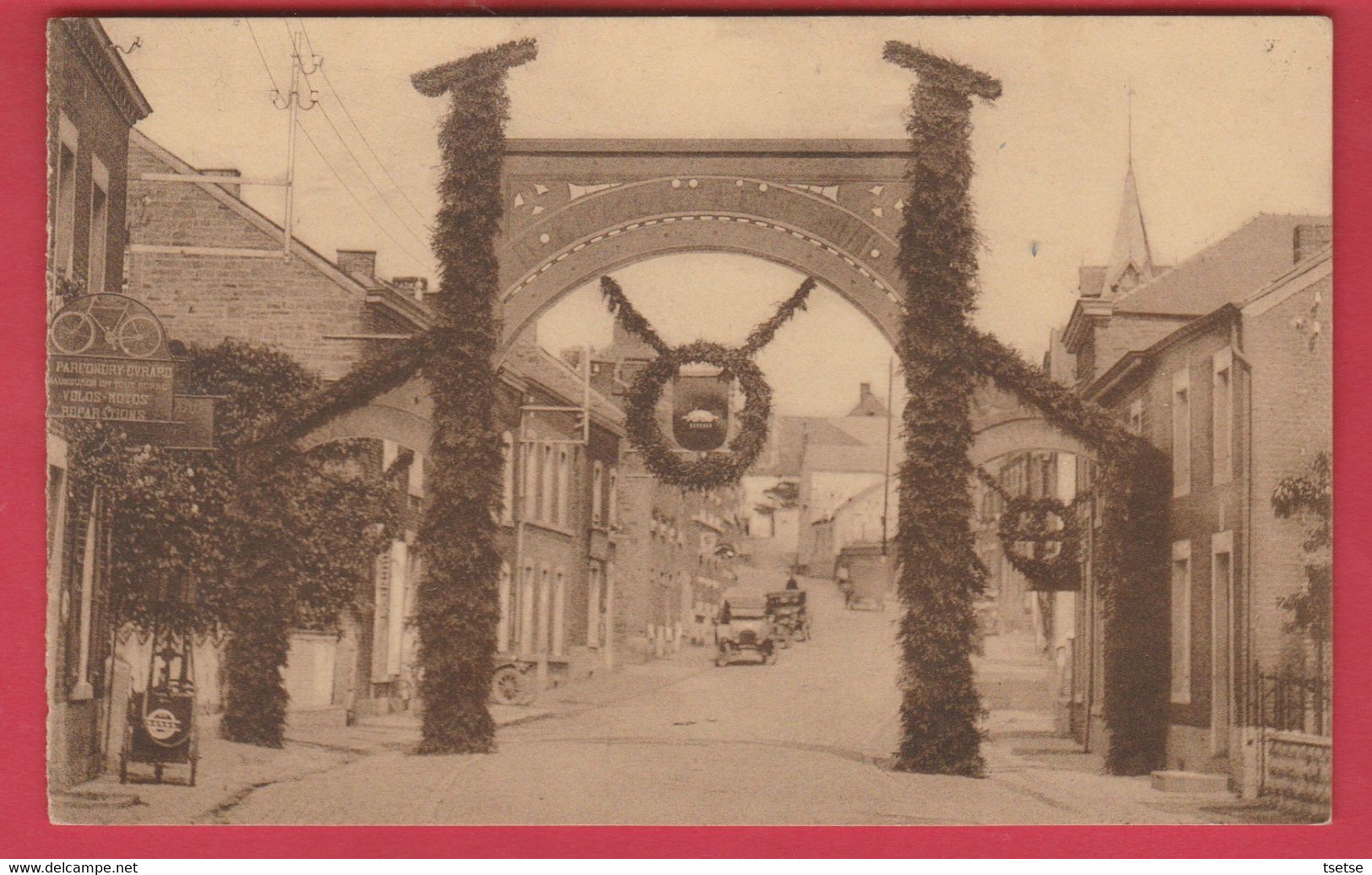 Havelange - Arc De Triomphe De La Rue De La Station - Magasin Vélos Parfondry-Evrard ( Voir Verso ) - Havelange