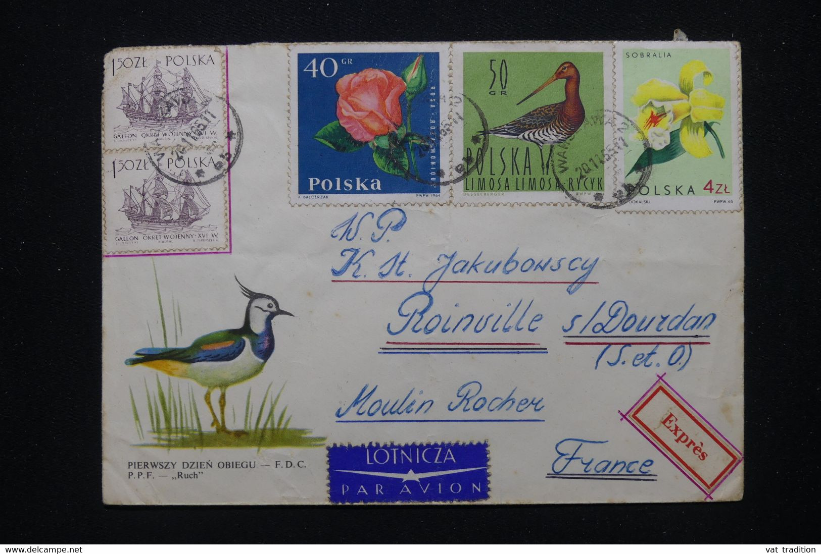 POLOGNE - Enveloppe En Exprès De Warszawa Pour Paris En 1965 - L 116142 - Lettres & Documents