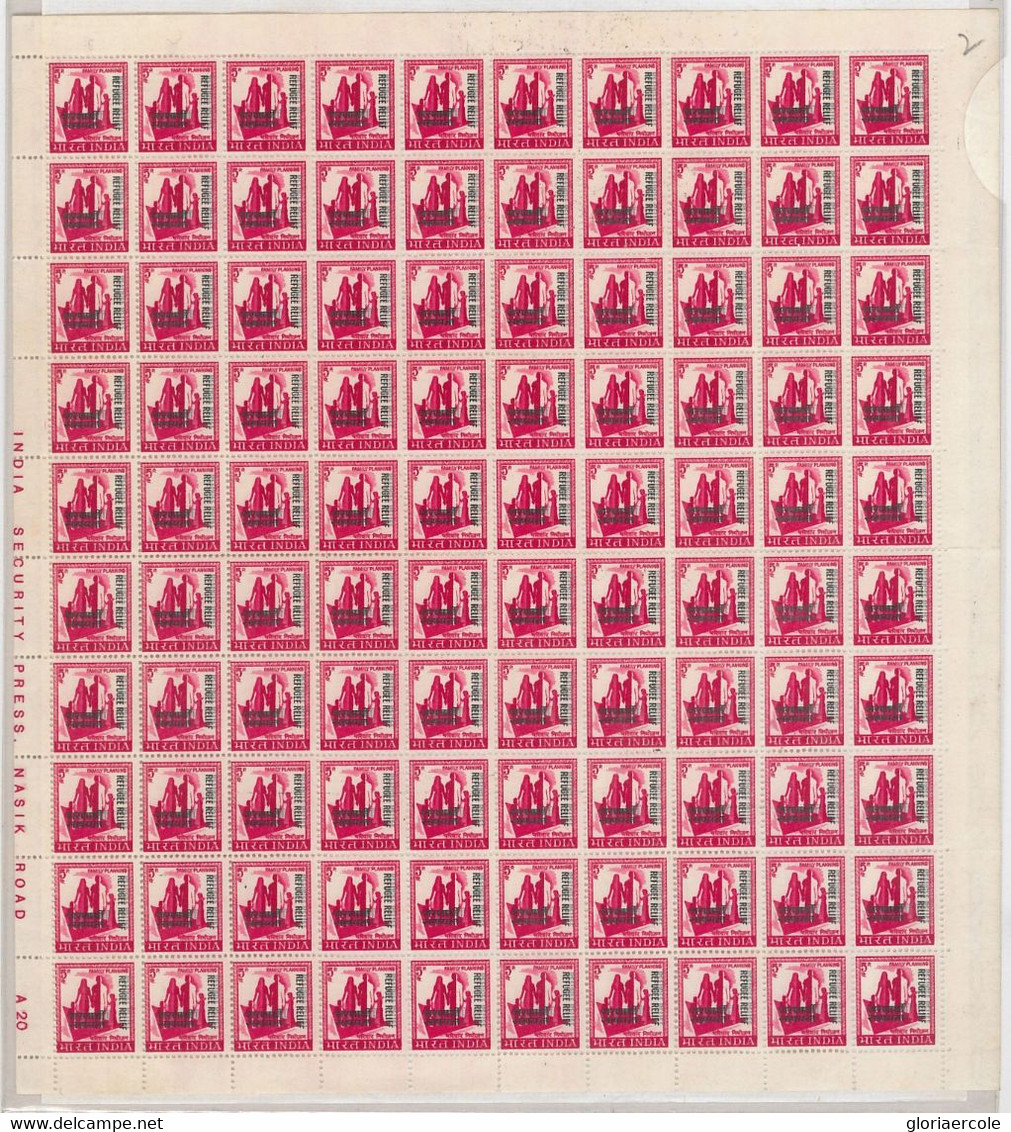 57371 - INDIA -  Stanley Gibbons 646a  In FULL SHEET  --  RARE! - Ongebruikt