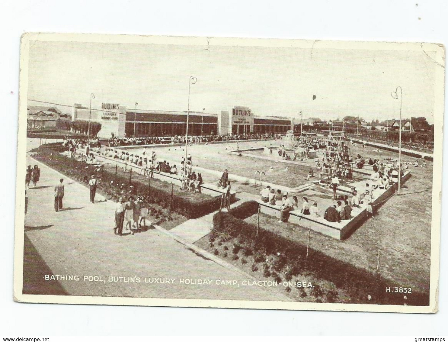 Essex  Postcard Butlins Holiday Camp Clacton-on-sea Posted 1949 - Clacton On Sea