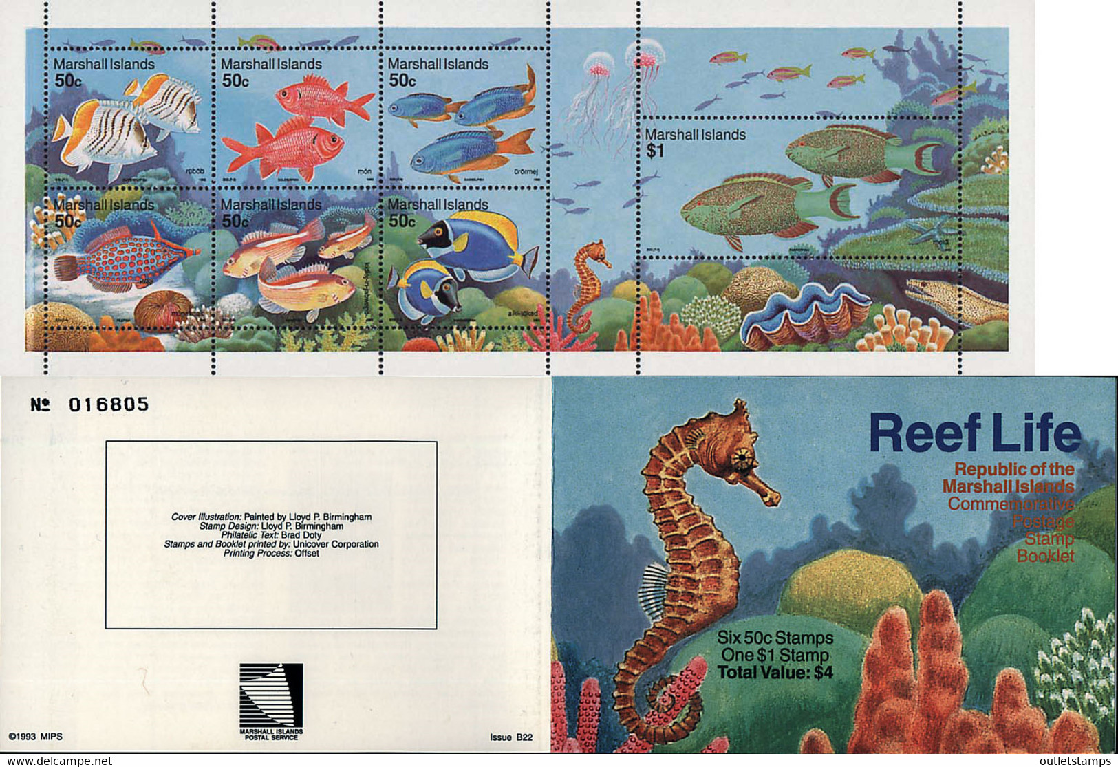 Ref. 2905 * NEW *  - MARSHALL Islands . 1993. CORAL REEFS. ARRECIFES CORALINOS - Marshallinseln