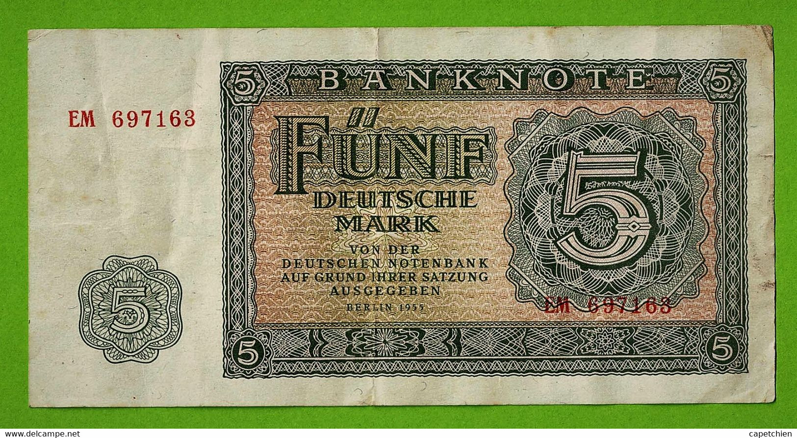 ALLEMAGNE / FÜNF MARK / 5E MARK  /  1955 - 5 DM