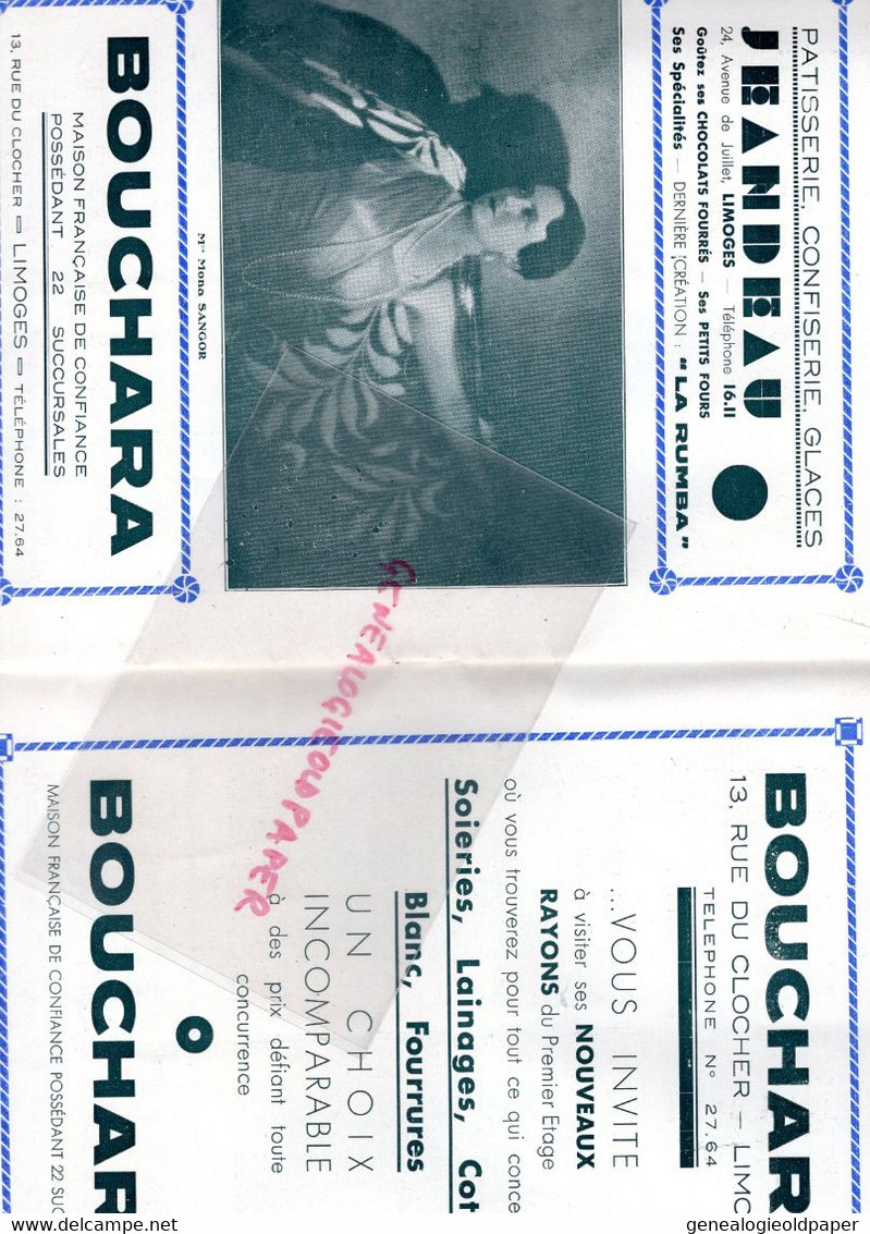 87- LIMOGES- PROGRAMME CIRQUE THEATRE OPERA-CAZAUTETS- L' ARLESIENNE-GRUMBACH-TRAMOND-CITROEN-HOLDERER-MAPATAUD-BOUCHARA