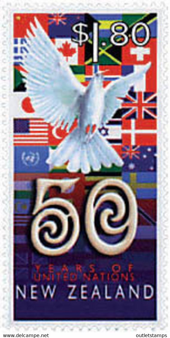 Ref. 46665 * NEW *  - NEW ZEALAND . 1995. 50th  ANNIVERSARY OF THE UN. 50 ANIVERSARIO DE LA ONU - Ongebruikt