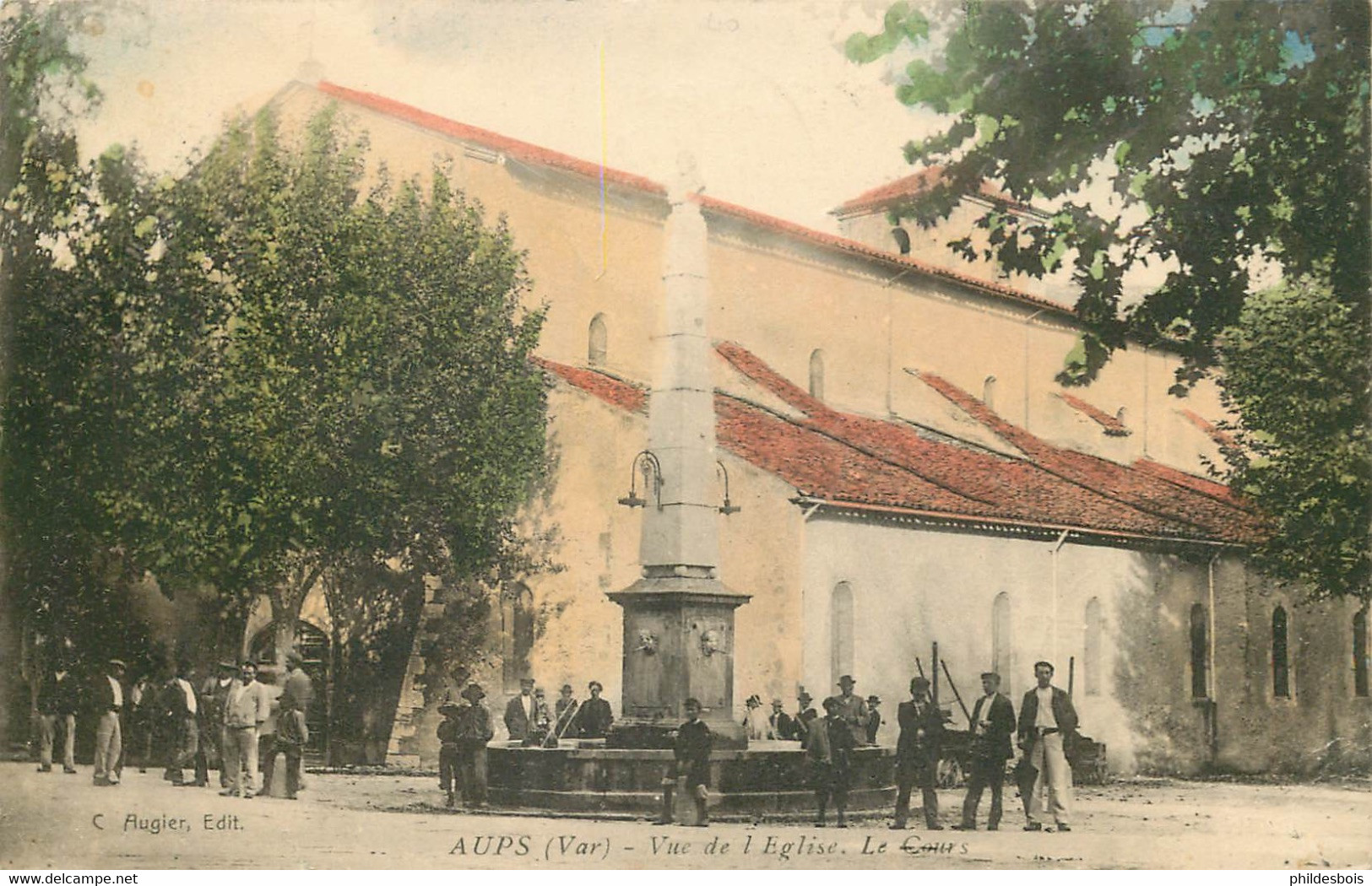 VAR  AUPS  Vue De L'église Le Cours - Aups