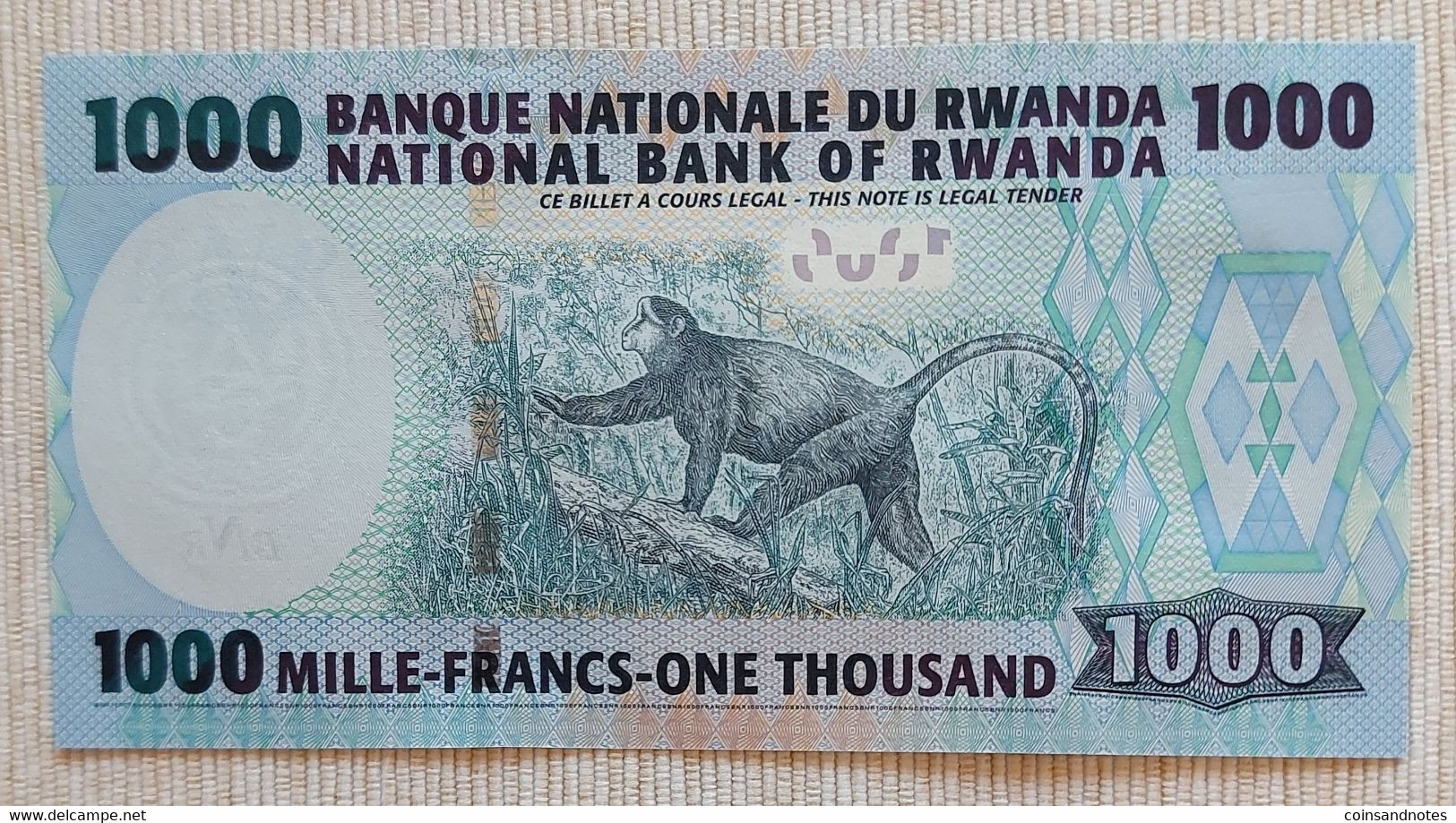 Rwanda 2008 - 1000 Francs - No AJ7372955 - P# 35 - Rwanda