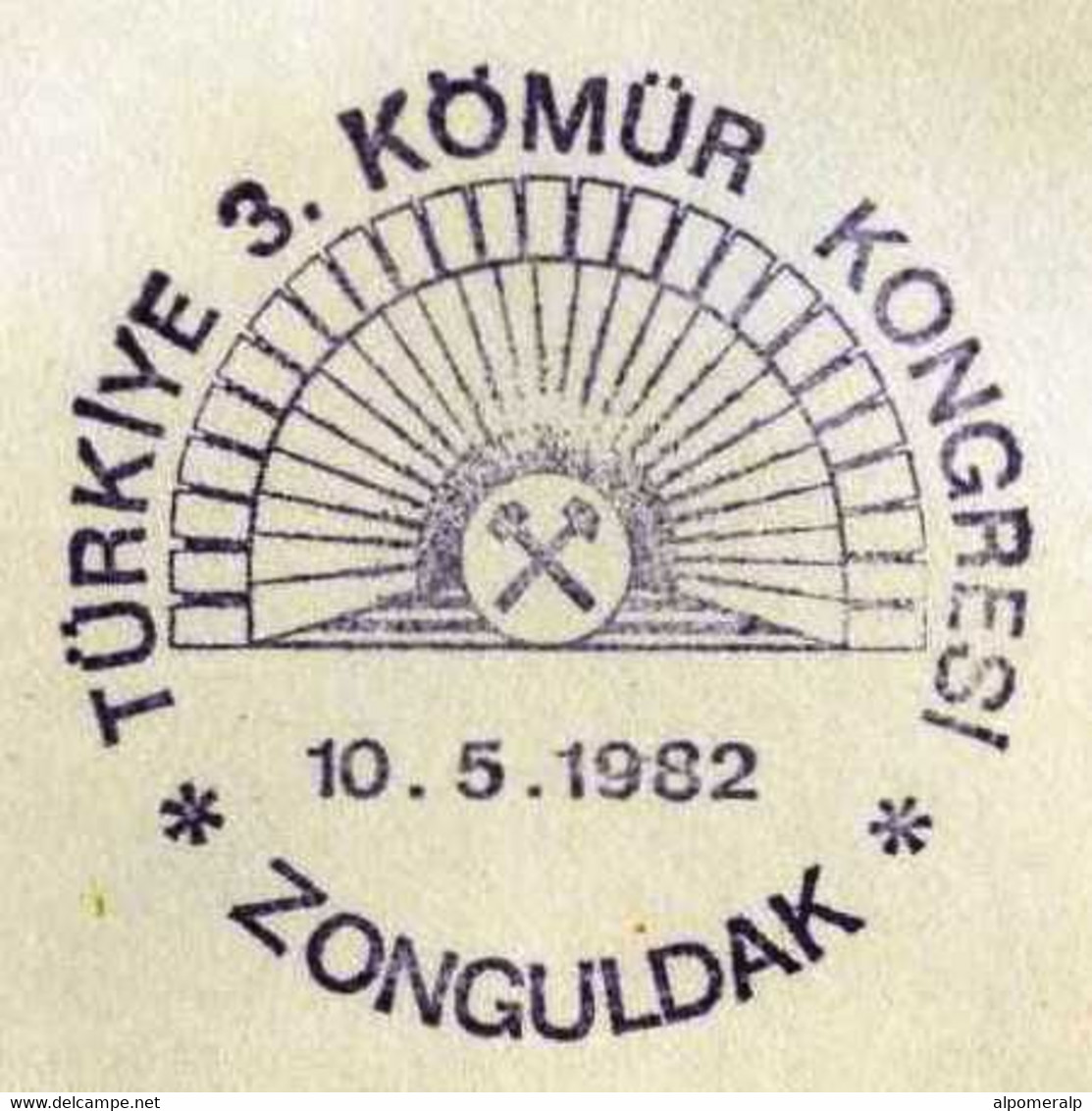 Türkiye 1982 Coal Congress | Mining, Energy, Special Cover - Lettres & Documents