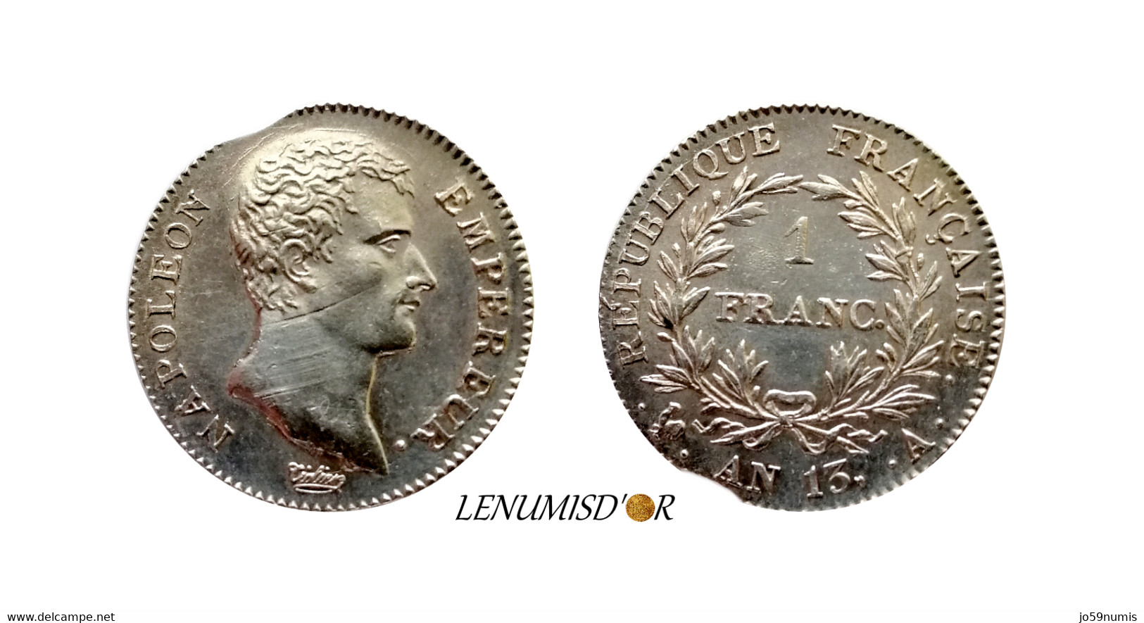 NAPOLÉON Ier 1 FRANC AN 13 A Paris FAUTE - 1 Franc