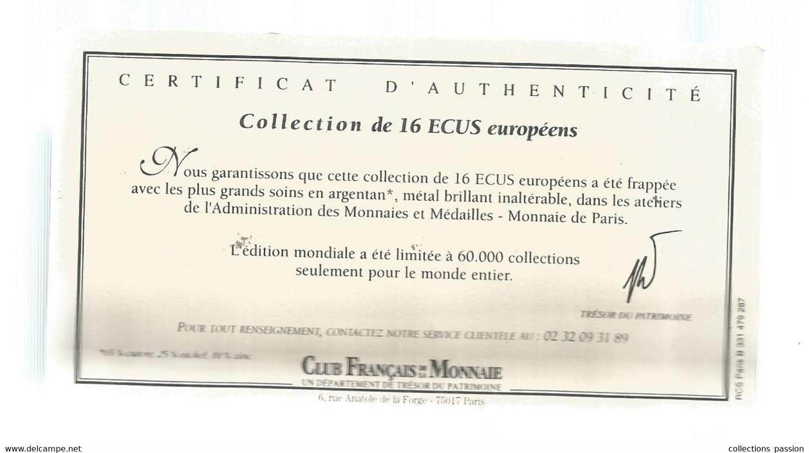 Médaille Sous Capsule De La Collection De 16 écus Européens , Argentan, 1990, EUROPA III , Frais Fr 2.45 E - Autres & Non Classés