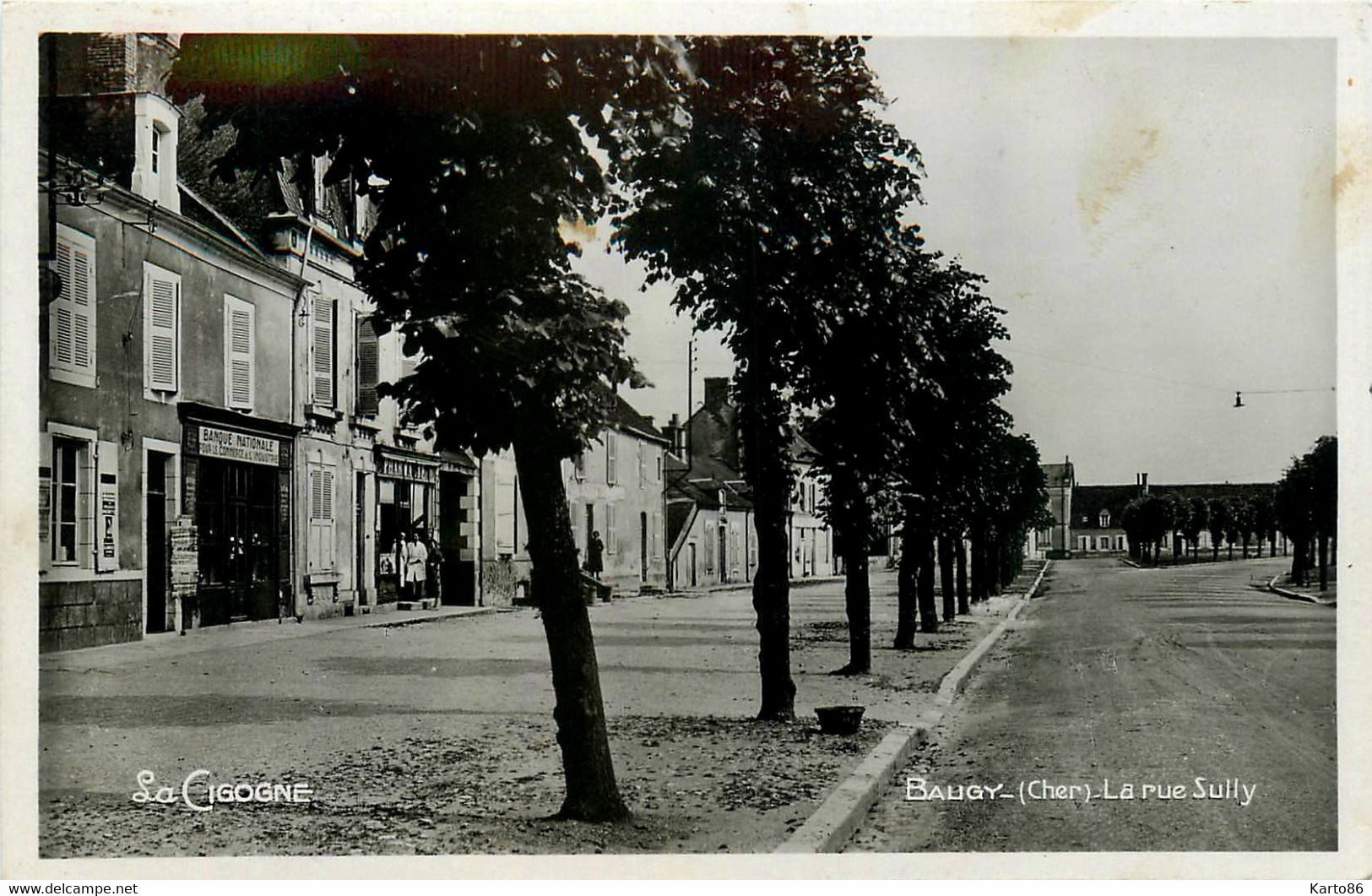 Baugy * La Rue Sully * Pharmacie * Banque Nationale Pour Le Commerce Et L'industrie - Baugy