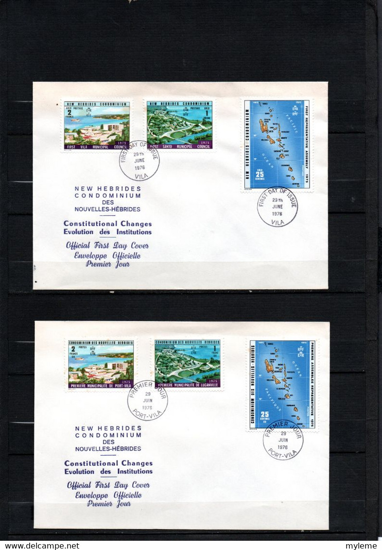 Z7-1 Nouvelles-Hébrides FDC N° 432 à 437  A Saisir !!! - FDC