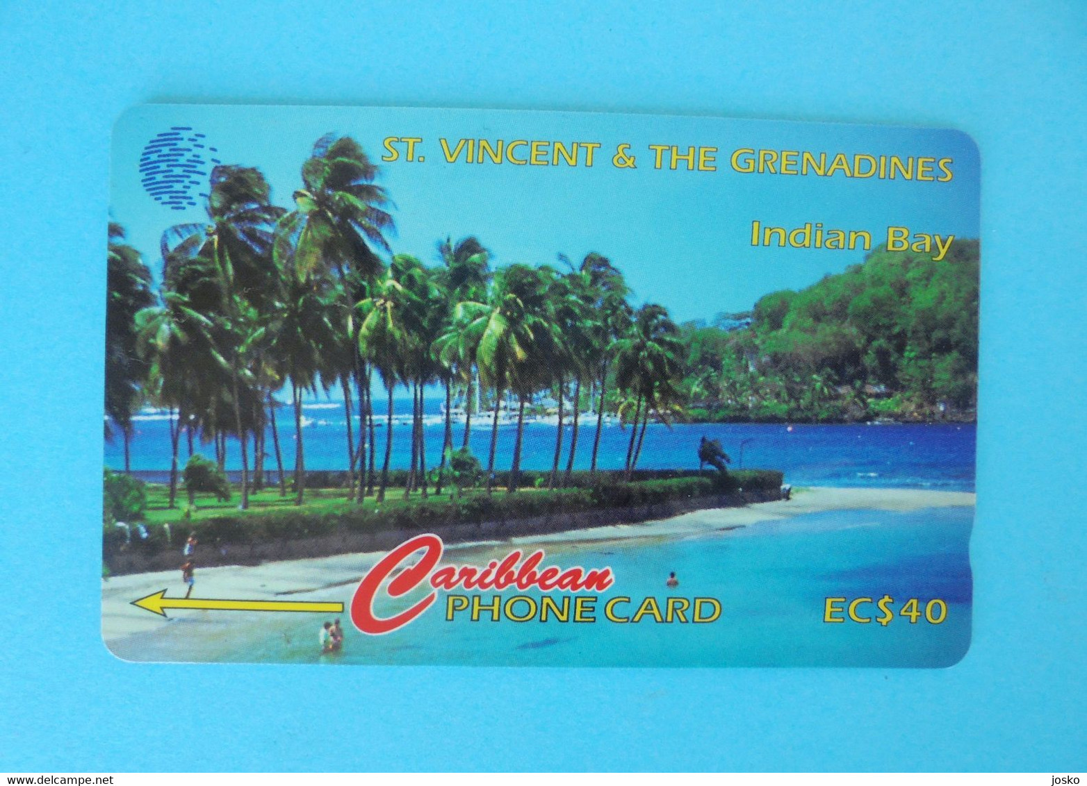 INDIAN BAY (EC$40) - St. Vincent & The Grenadines Old Magnetic GPT Card ... Code 13CSVC .../B) * Sea Beach Carribean - San Vicente Y Las Granadinas