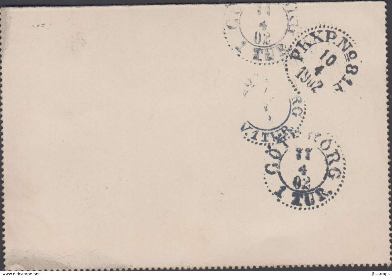 1902. DANMARK. 4 ØRE KORRESPONDANCEKORT With Pair 3 øre Normal Frame To Göteborg Cancel... (Michel 22 I Y Bb) - JF516696 - Brieven En Documenten