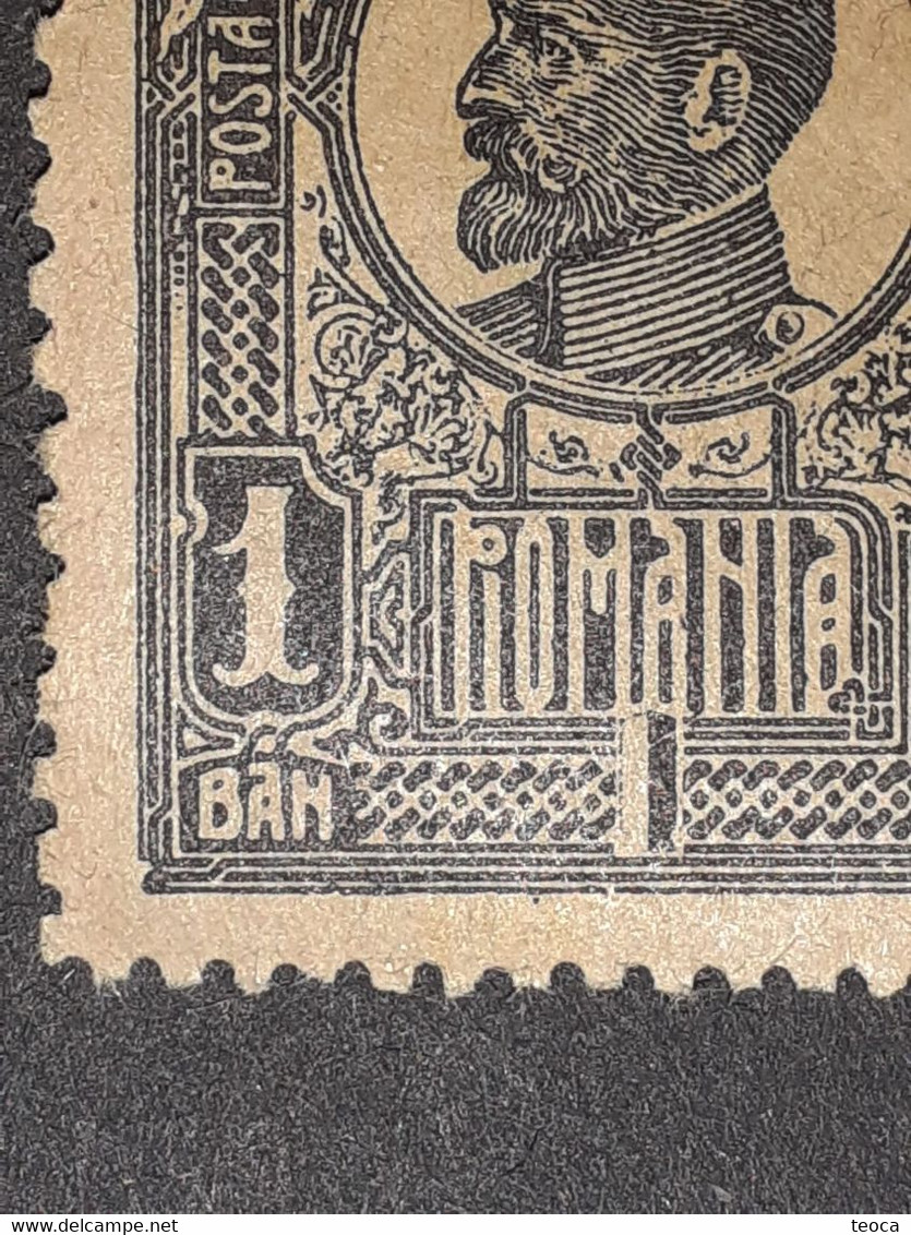 Stamps  Errors Romania 1920 King Ferdinand 1b Black  Printed With Broken Border U - Variétés Et Curiosités