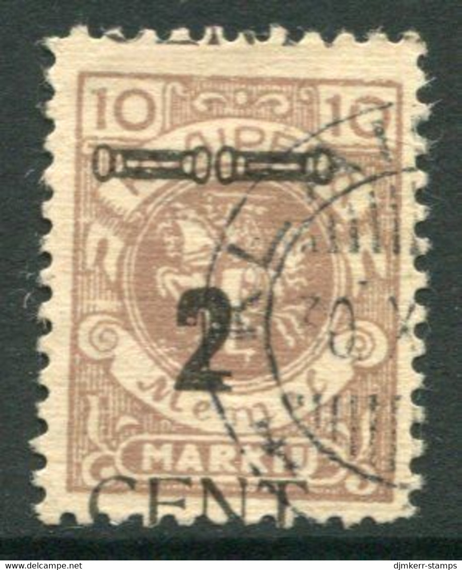 MEMEL (Lithuanian Occ) 1923 ( May) Surcharge 2 C. On 10 M. Arms.used.  Michel 183 - Memel (Klaipeda) 1923