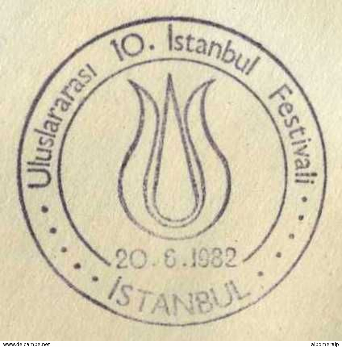 Türkiye 1982 Istanbul International Festival | Tulip, Special Cover - Lettres & Documents