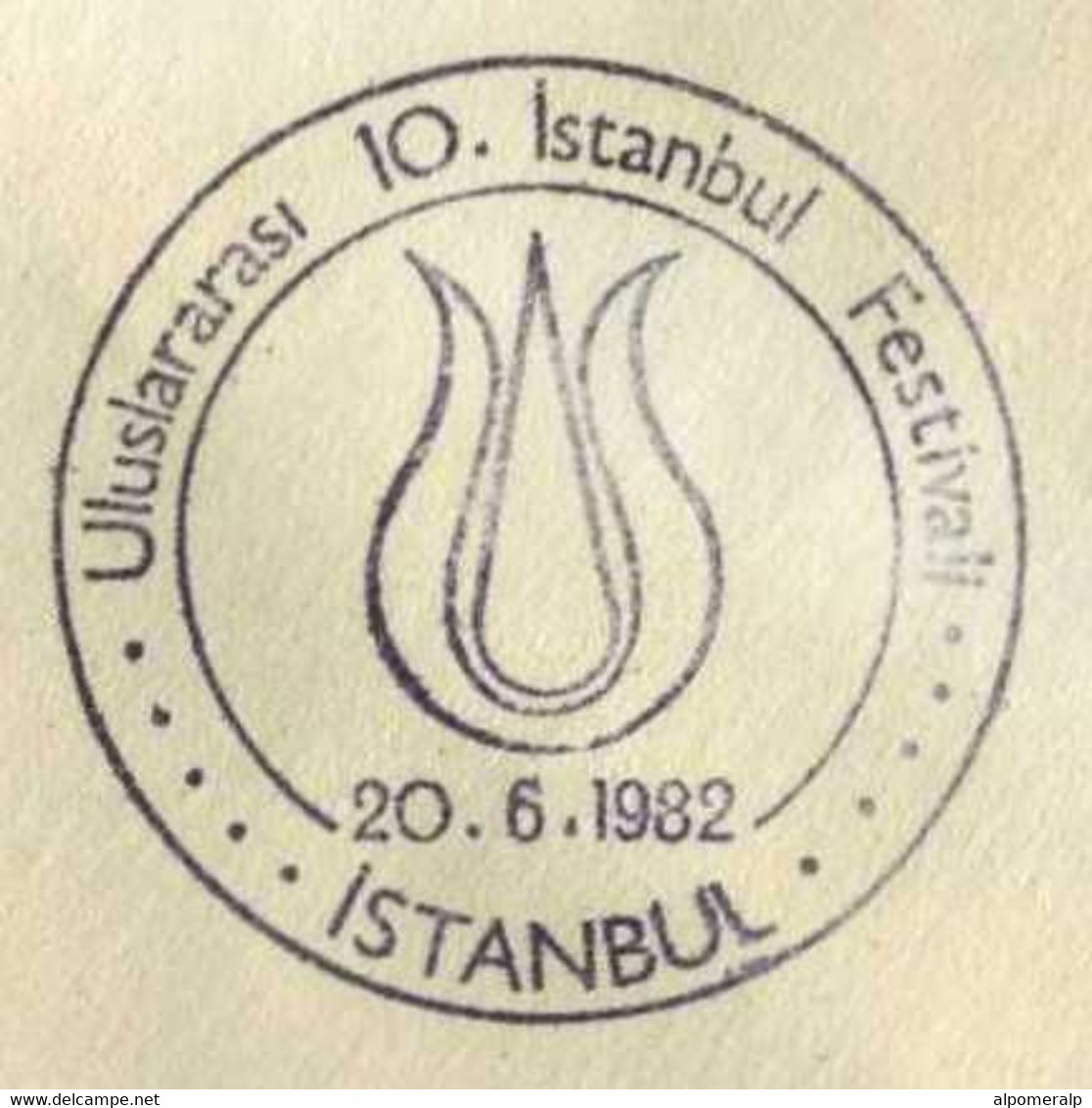 Türkiye 1982 Istanbul International Festival | Tulip, Special Cover - Storia Postale