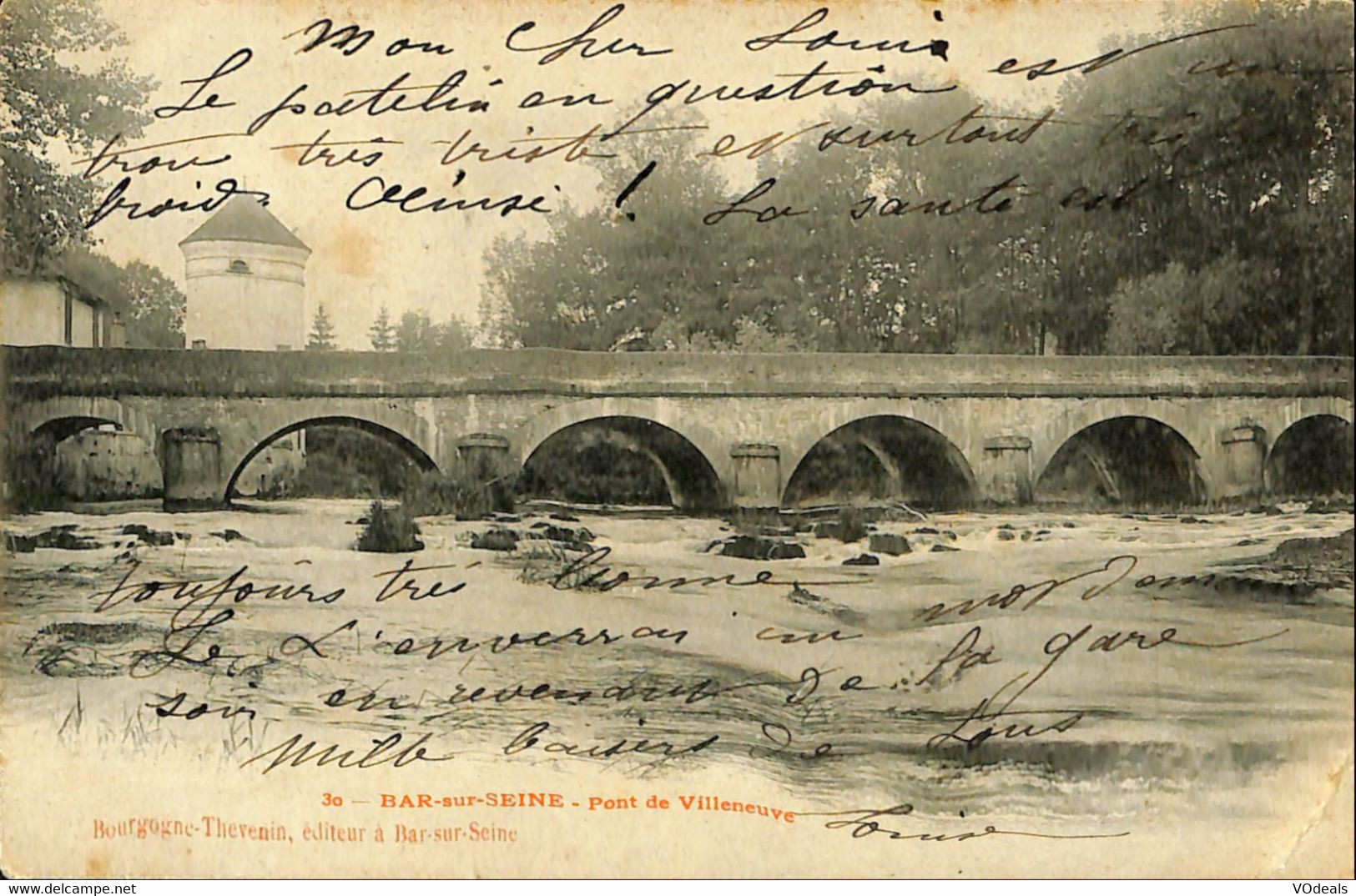 037 840 - CPA - France (10) Aube - Bar-sur-Seine - Pont De Villeneuve - Bar-sur-Seine