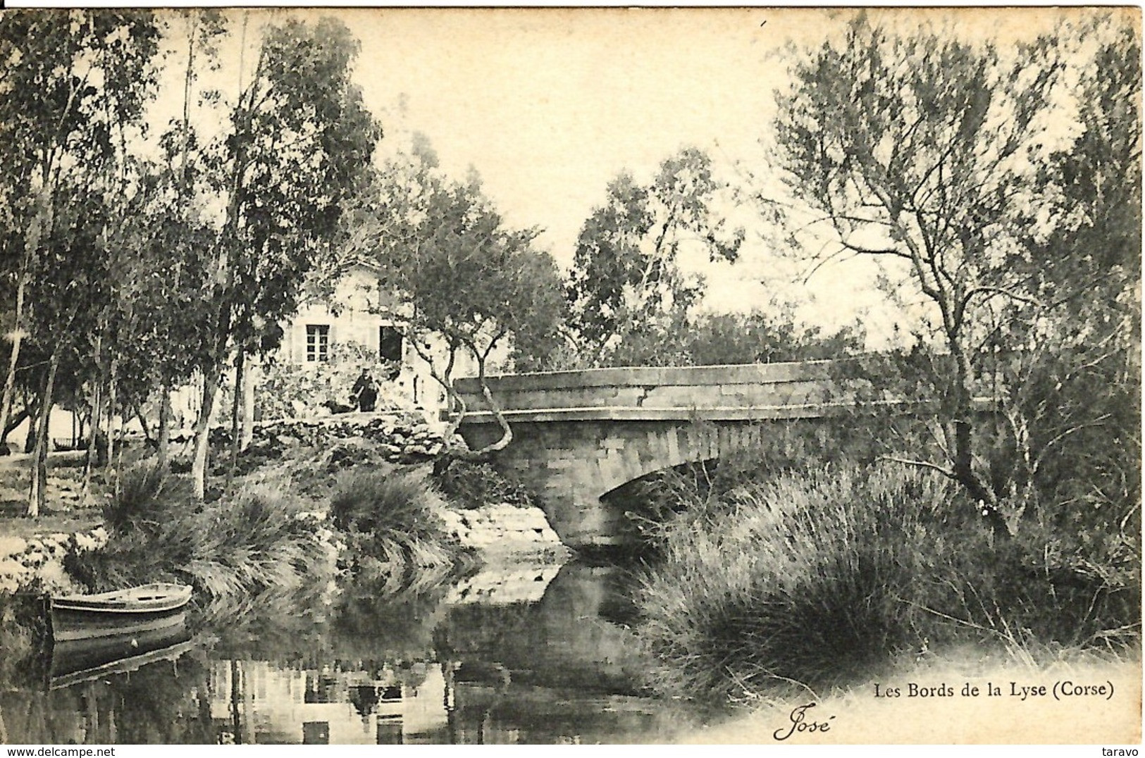 CORSE - PEU COURANTE : Les Bords De La Lyse (Liscia) - Pont - Embouchure Près De CALCATOGGIO  -- Ed. José 1907 - Autres & Non Classés