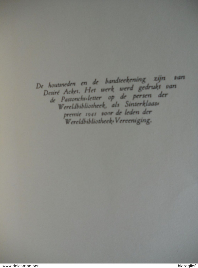 ROMEO Of DE MINNAAR DER LIEFDE Door Karel Van De Woestijne 1941 ° Gent + Zwijnaarde Houtsneden Desiré Acket - Literatuur