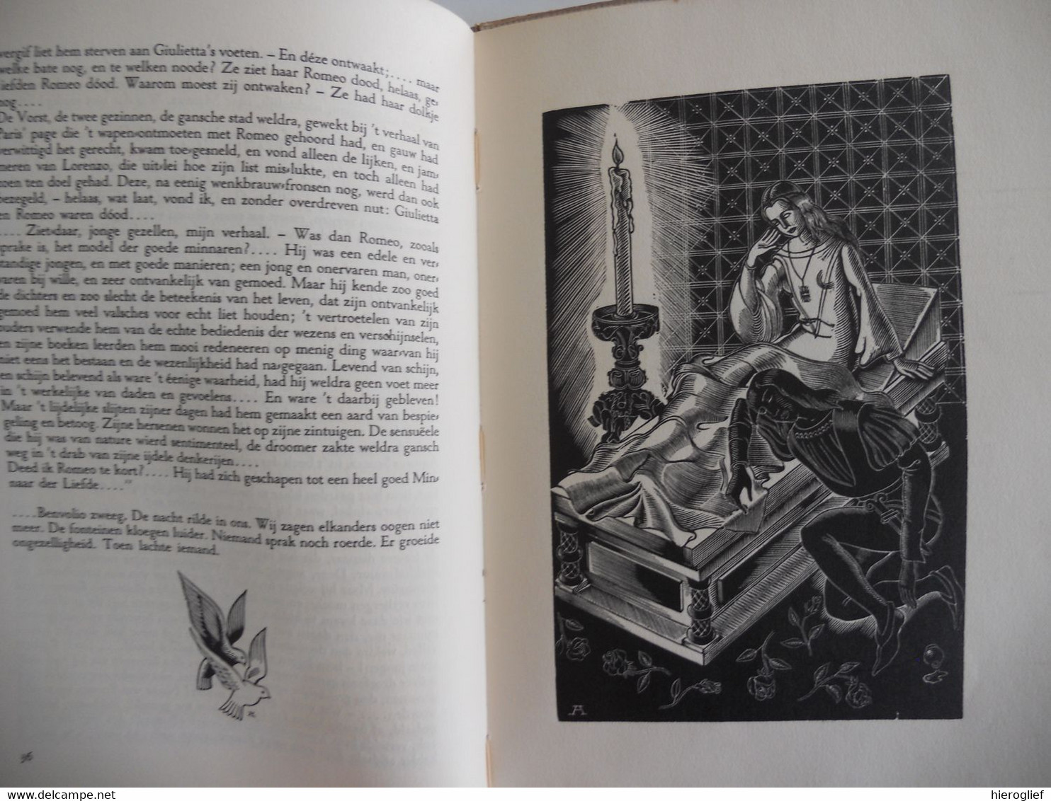 ROMEO Of DE MINNAAR DER LIEFDE Door Karel Van De Woestijne 1941 ° Gent + Zwijnaarde Houtsneden Desiré Acket - Belletristik