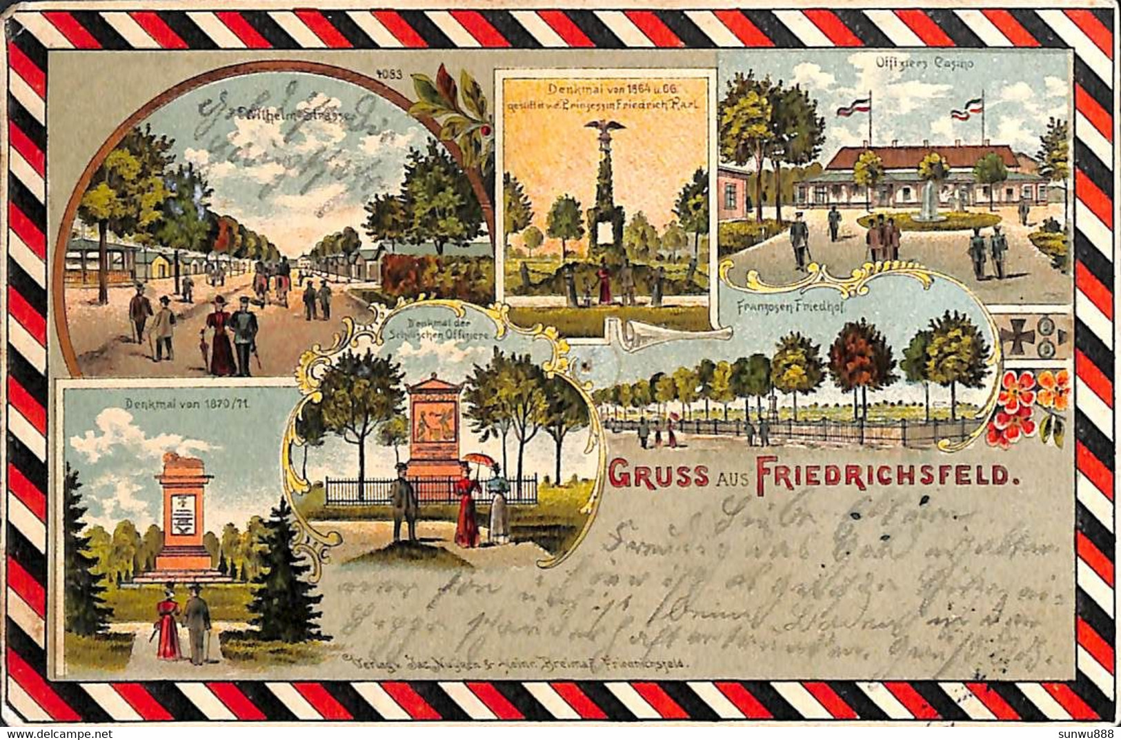 Gruss Aus Friedrichsfeld (Litho Jac.Nuÿken Colors) - Voerde