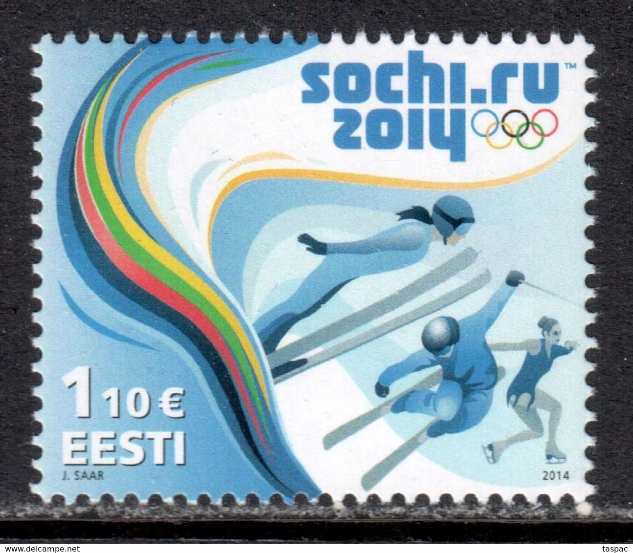 Estonia 2014 Mi# 782 ** MNH - Winter Olympic Games, Sochi - Winter 2014: Sotschi