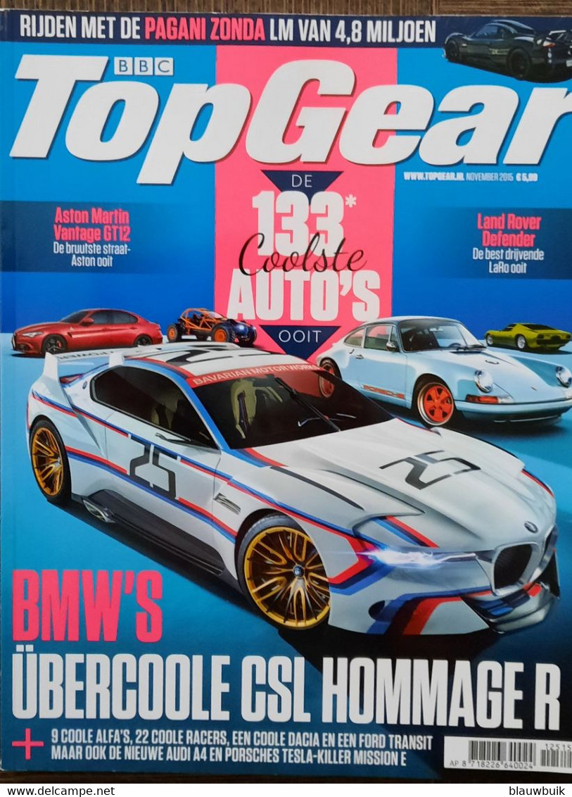 Top Gear Magazine N°125 -  2015 - De 133 Coolste Auto's - Auto/Motorrad