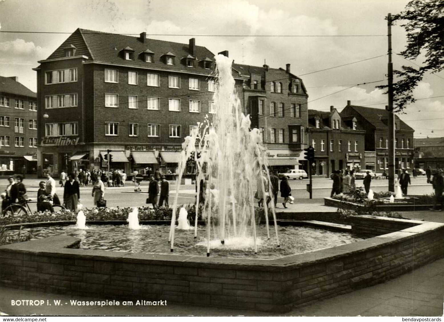 BOTTROP, Wasserspiele Am Altmarkt (1967) AK - Bottrop