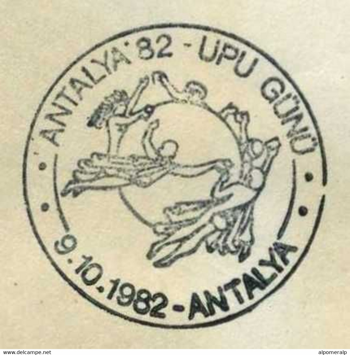 Türkiye 1982 UPU Day, UPU Emblem, Special Cover - Brieven En Documenten