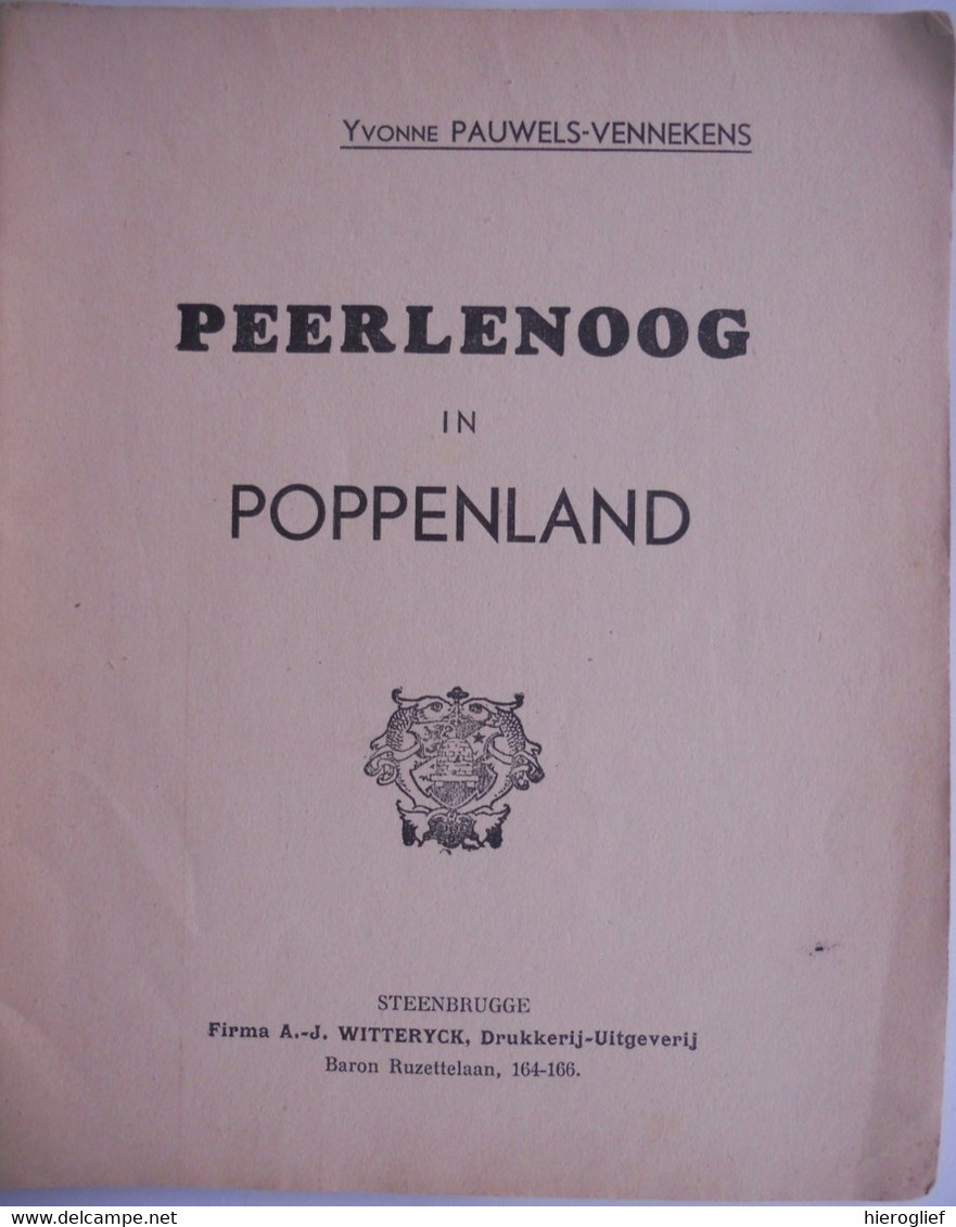 PEERLENOOG  IN POPPENLAND Door Yvonne Pauwels - Vennekens Steenbrugge Witteryck Brugge - Juniors