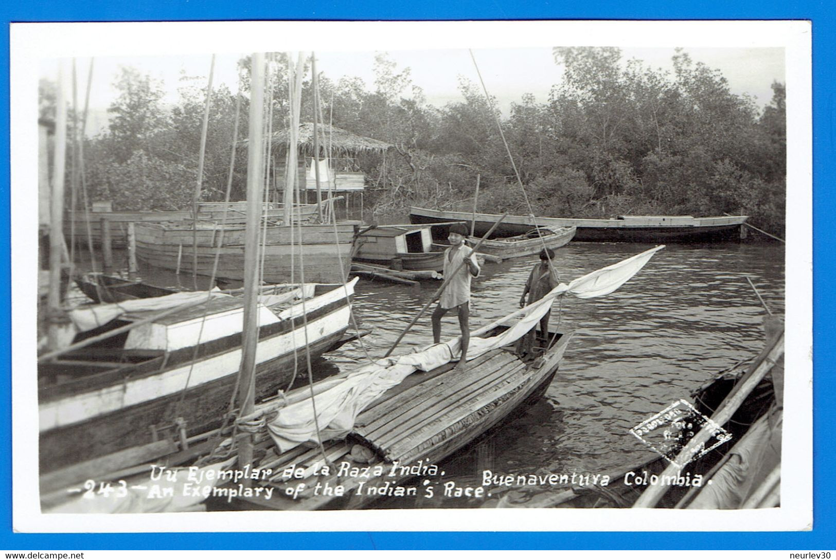 CARTE PHOTO COLOMBIE - COLOMBIA - BUENAVENTURA - INDIENS - UN EJEMPLAR DE LA RAZA INDIA - Colombia