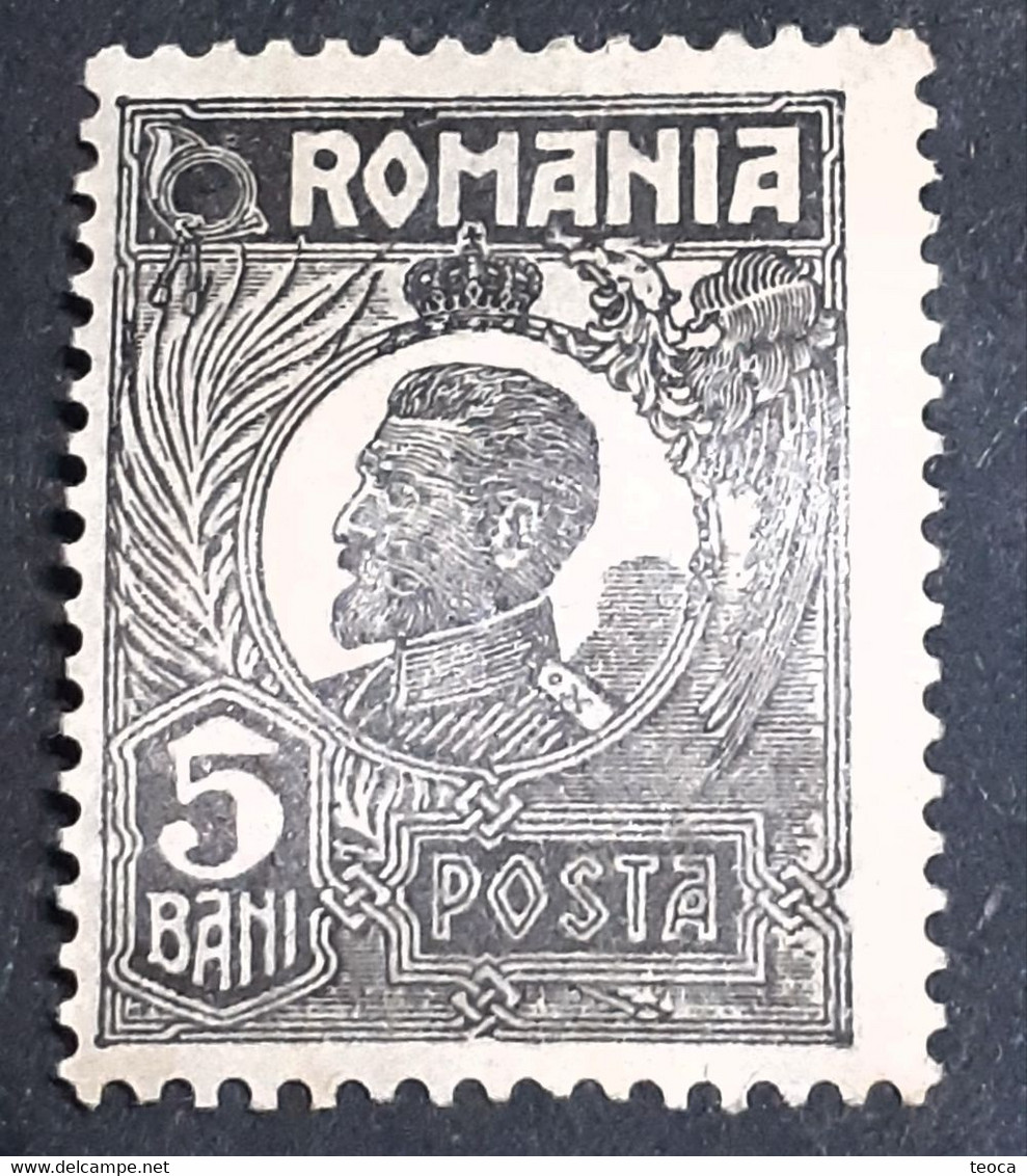 Errors Romania 1920 King Ferdinand 5b Printed With Multiple Errors  Broken Border Frame Unused Gumm - Abarten Und Kuriositäten