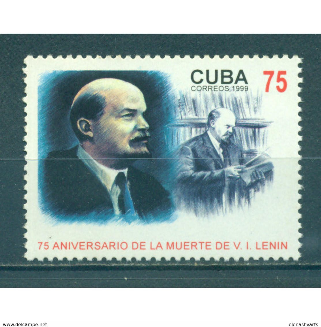 &#128681; Discount - Cuba 1999 The 75th Anniversary Of The Death Of Vladimir Ilich Lenin, 1870-1924  (MNH)  - Lenin - Ongebruikt