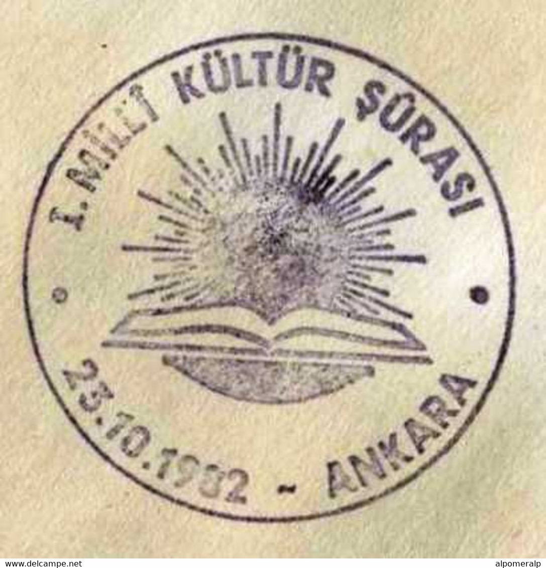 Türkiye 1982 National Convention Of Culture | Sun, Book, Special Cover - Brieven En Documenten