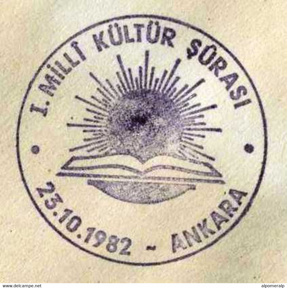 Türkiye 1982 National Convention Of Culture | Sun, Book, Special Cover - Briefe U. Dokumente