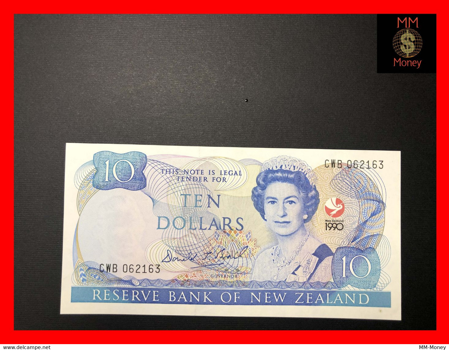 NEW ZEALAND 10 $  1990  P. 176  *commemorative CWB  Country Wide Bank*    XF - Nueva Zelandía