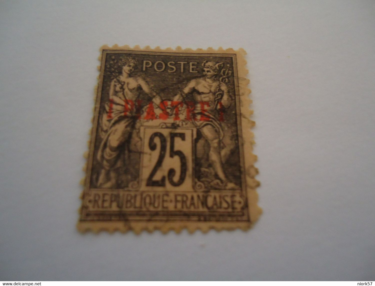 LEVANT TURKEY  FRANCE STAMPS  OVERPRINT  1 PIASTREI - Other & Unclassified