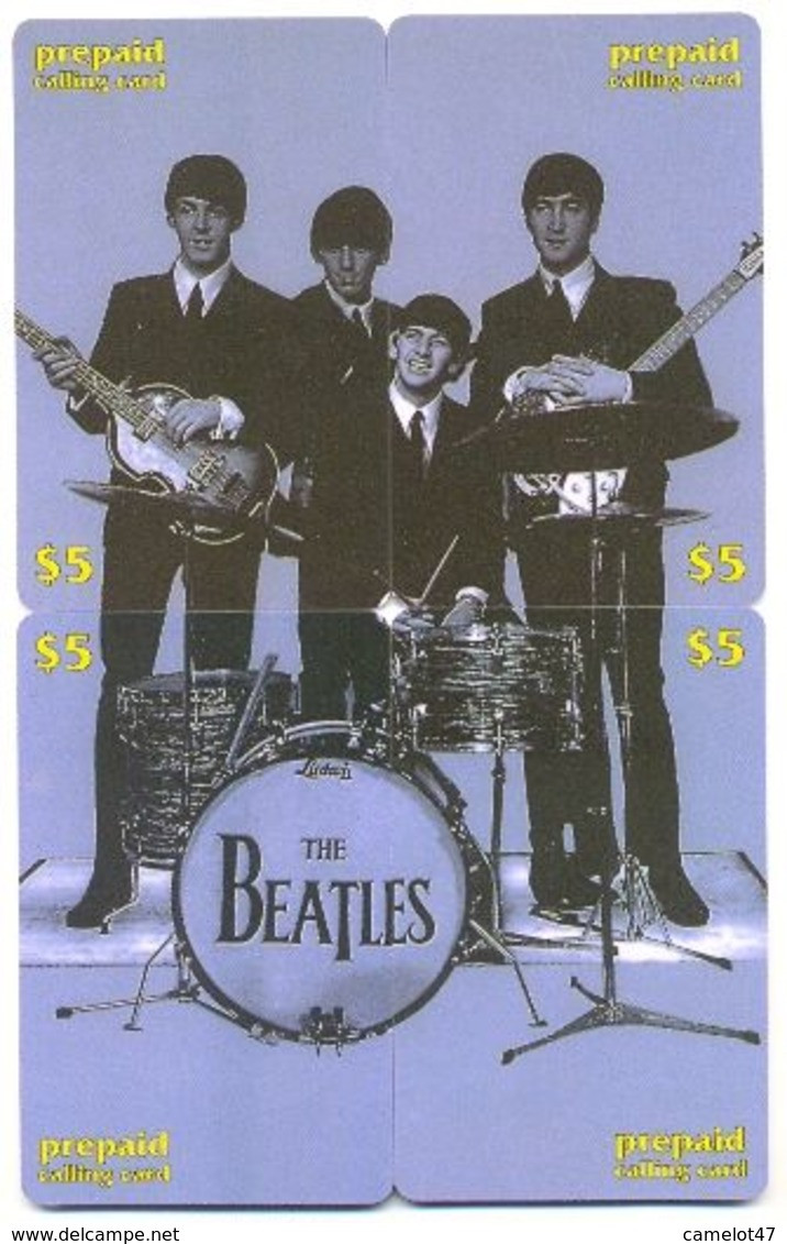 The Beatles, ET Telecard, 4 Prepaid Calling Cards, PROBABLY FAKE, # Beatles-4 - Puzzles