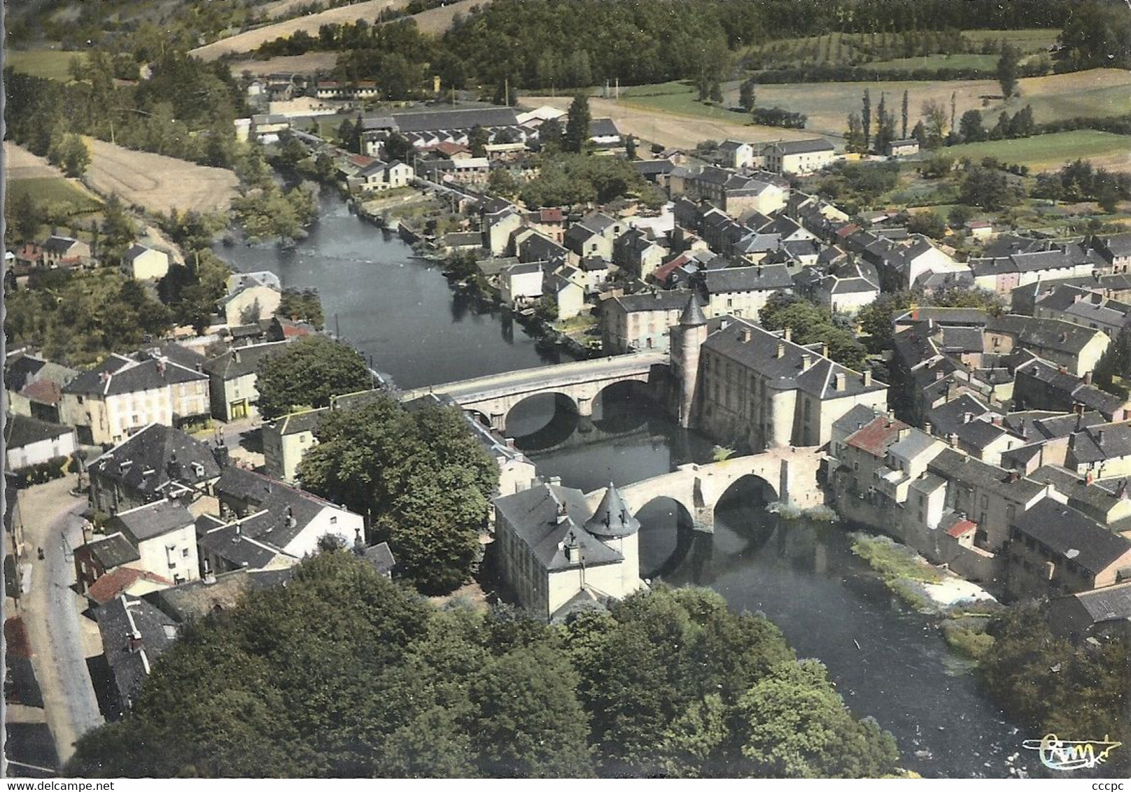 CPSM Brassac-sur-l'Agout Vue Générale Aérienne Les 2 Ponts - Brassac