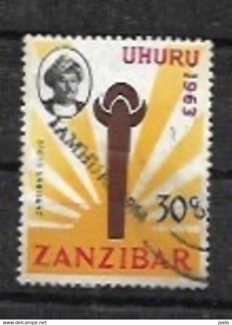 ZANZIBAR 1964 INDEPENDENCE 30c LOCAL OVERPRINT - Zanzibar (1963-1968)