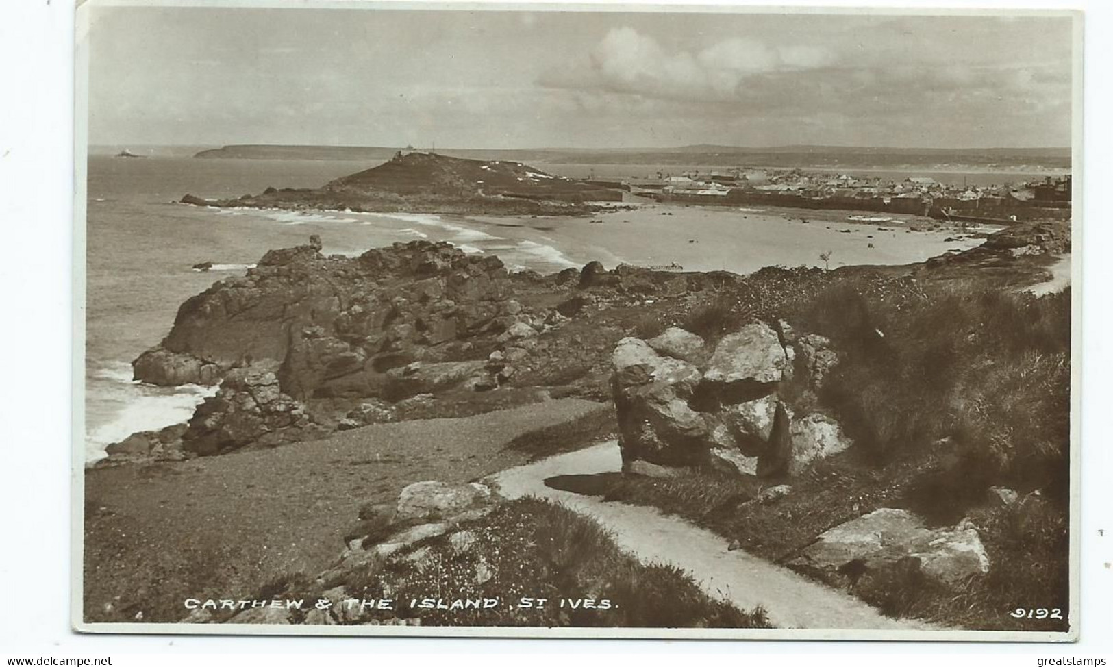 St.ives Cornwall Carthew And The Island Rp Posted 1939 - St.Ives