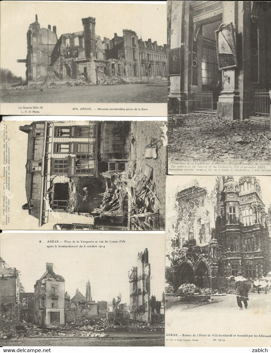 FRANCE 20 CARTES POSTALES D'ARRAS BOMBARDE  PENDANT LA GUERRE 1914/18 - Documenti