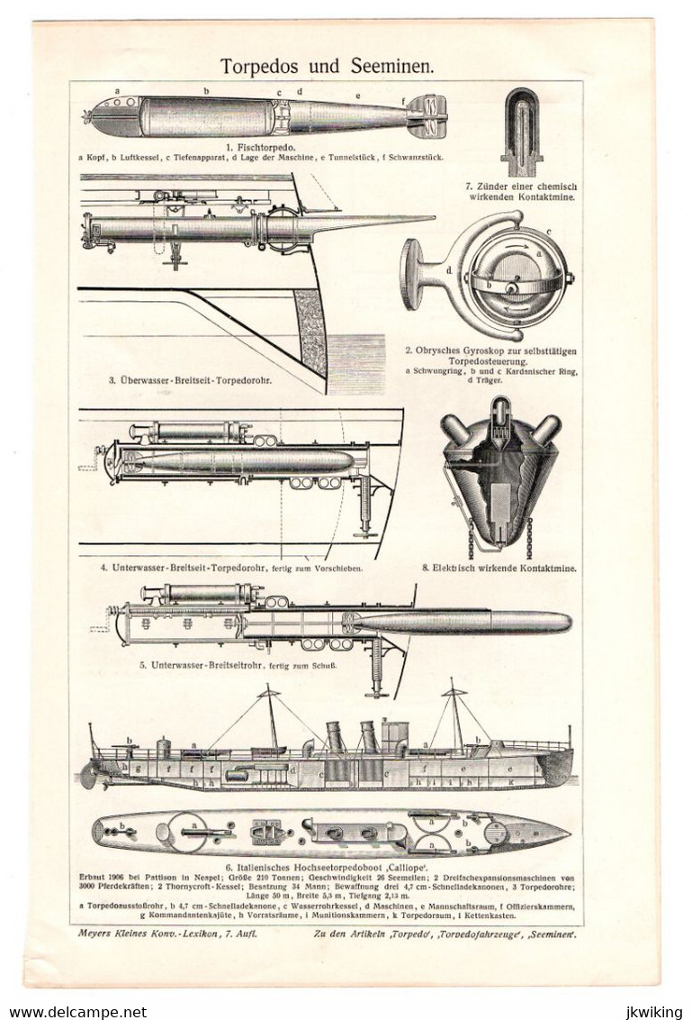 Meyers Kleines Konv - Lexikon - Torpedos Und Seeminen - Torpedo - Torpedofahrzeuge - - Encyclopedias